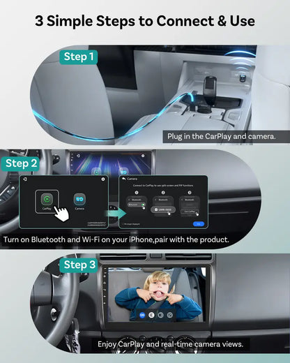 ✨Baby Car Camera &Wireless CarPlay Adapter